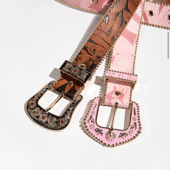 New cowgirl belt in Pink style #204 - Picture 4 of 4